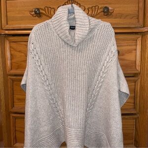 Simply Vera Vera Wang Light Beige Cowl Neck Sweater Shawl